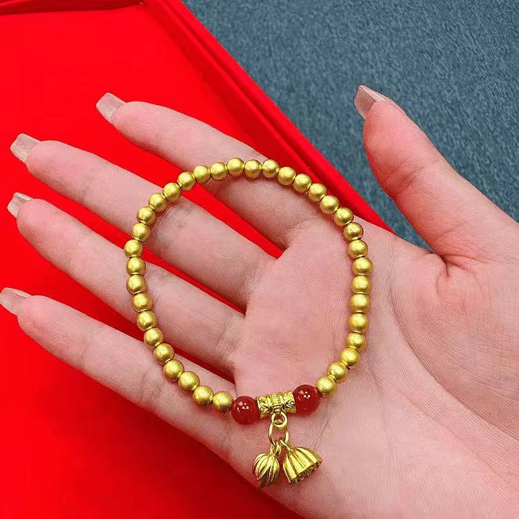 精美古法传承两世欢莲蓬手串玛瑙红珠