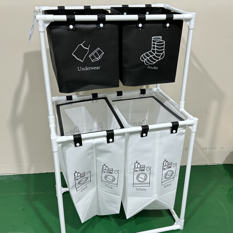 家用高级收纳筐宿舍脏衣篮脏衣篓玩具杂物收纳桶ins风脏衣篓分区