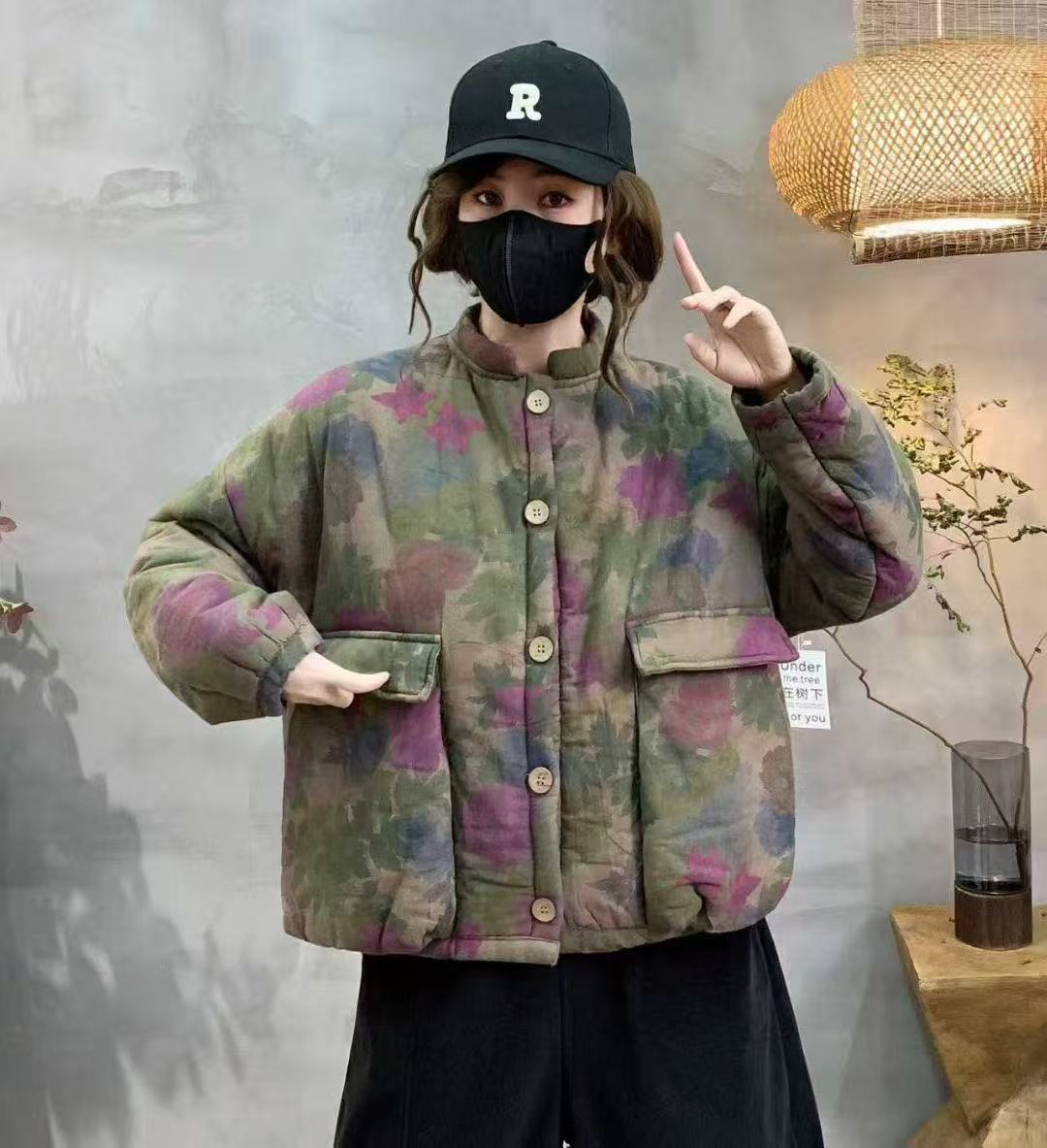 新款冬季加棉加厚外搭棉衣百搭保暖加绒时尚上衣外套女装