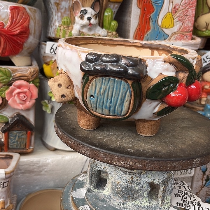 粗陶材质多肉花盆