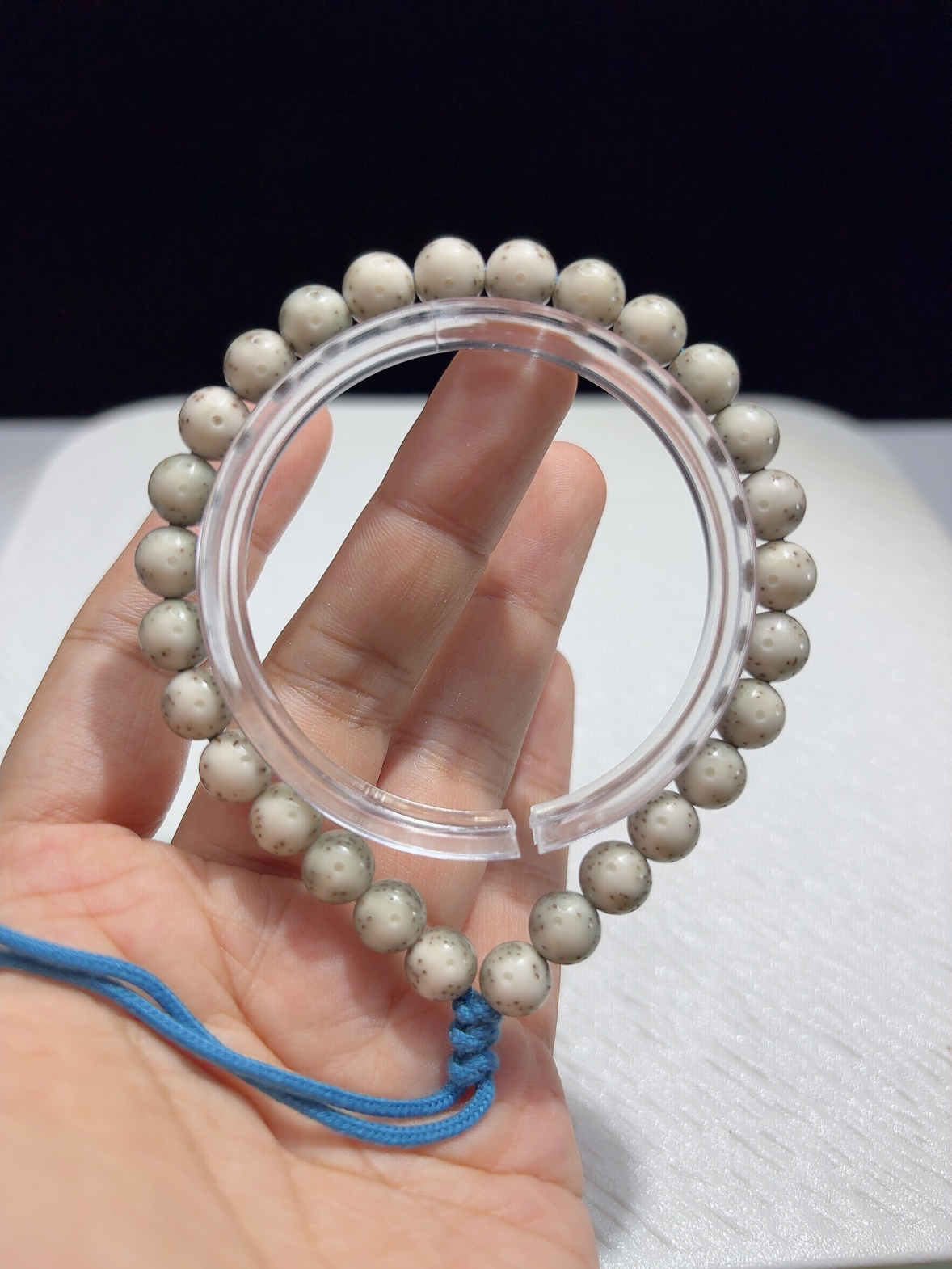 一物一图【原生态】8圆，通体留白，海南毛感料石玉同枝果，针尖星。