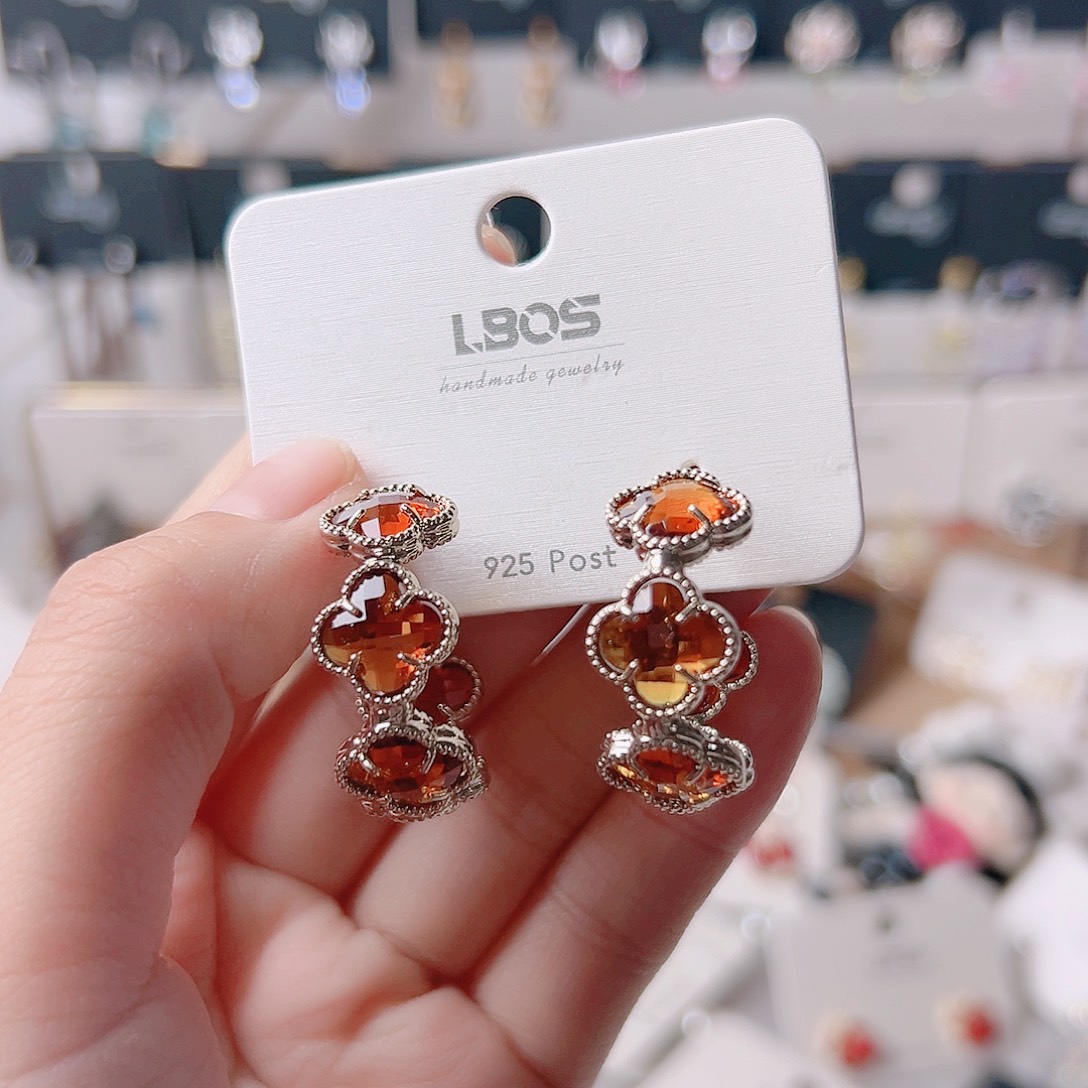 琉璃纯铜合金耳环的