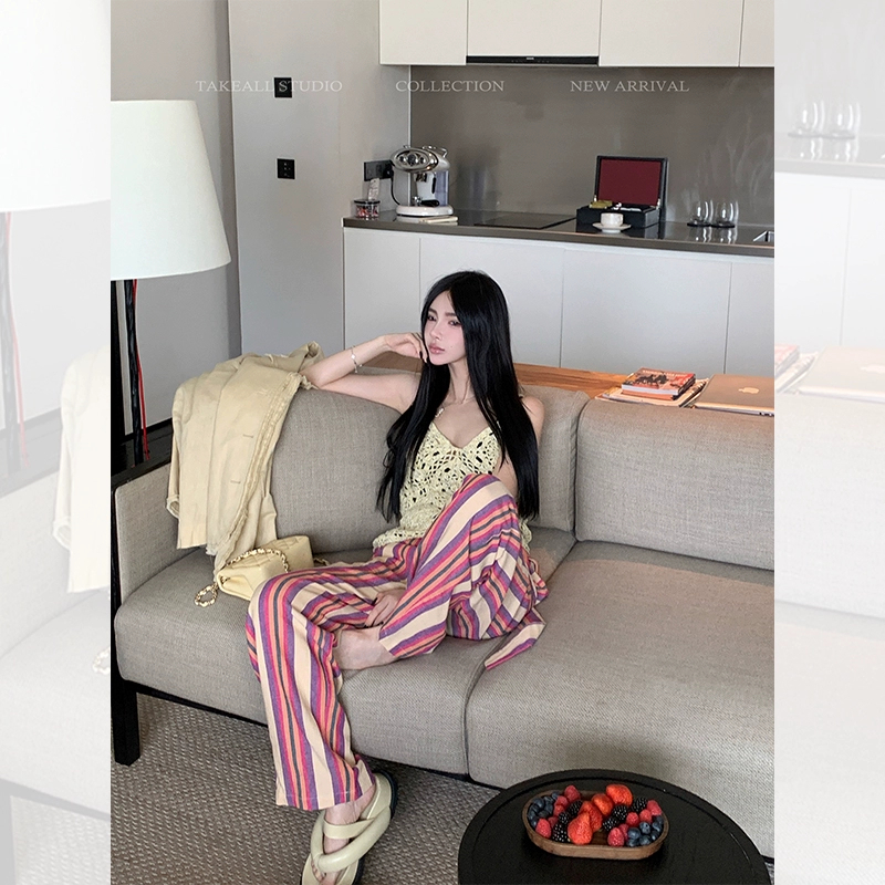 【特价】假日生命力 轻盈纯手钩镂空针织衫吊带 RH241052