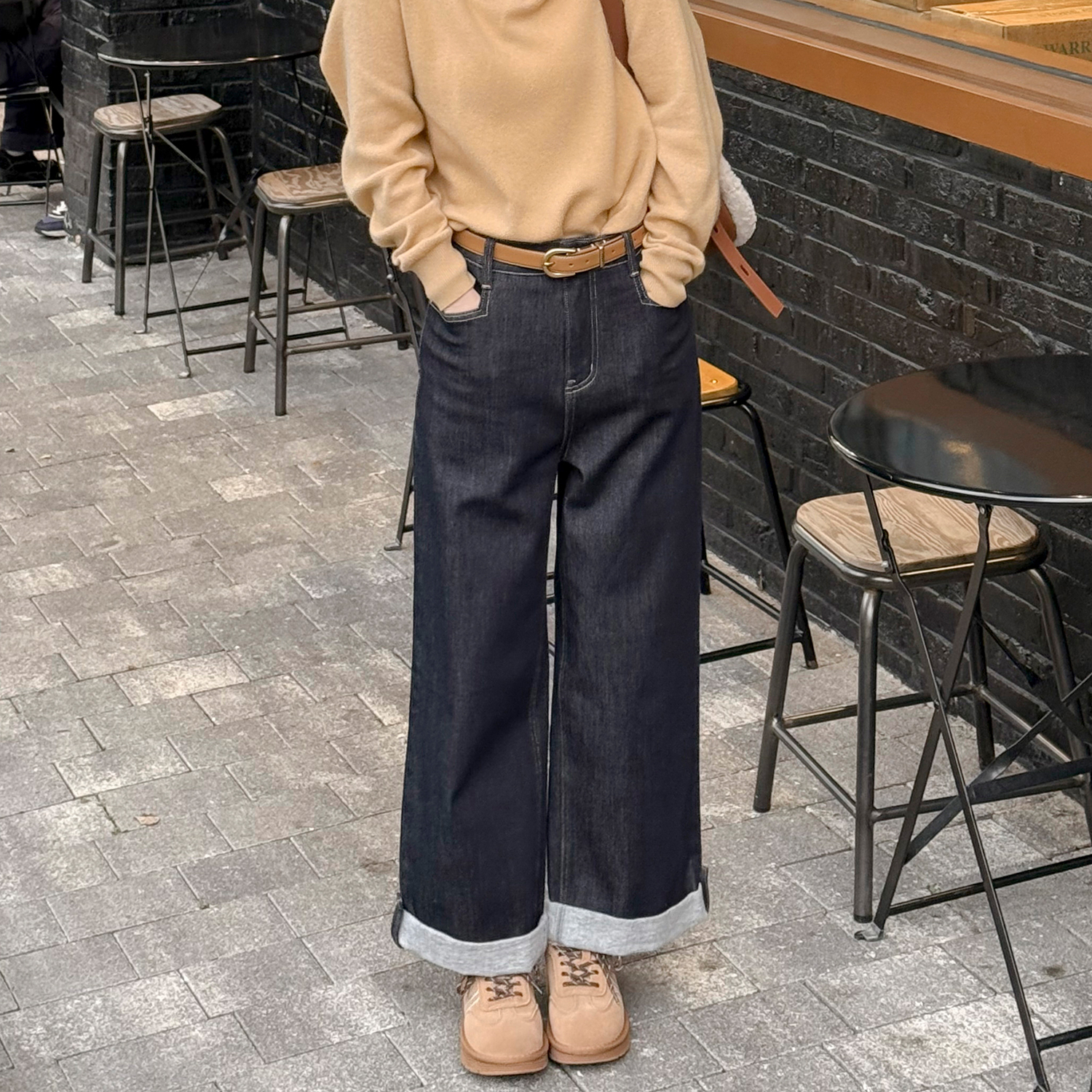 【牙牙】【92折】【自由步调】FS509X064直筒休闲牛仔裤