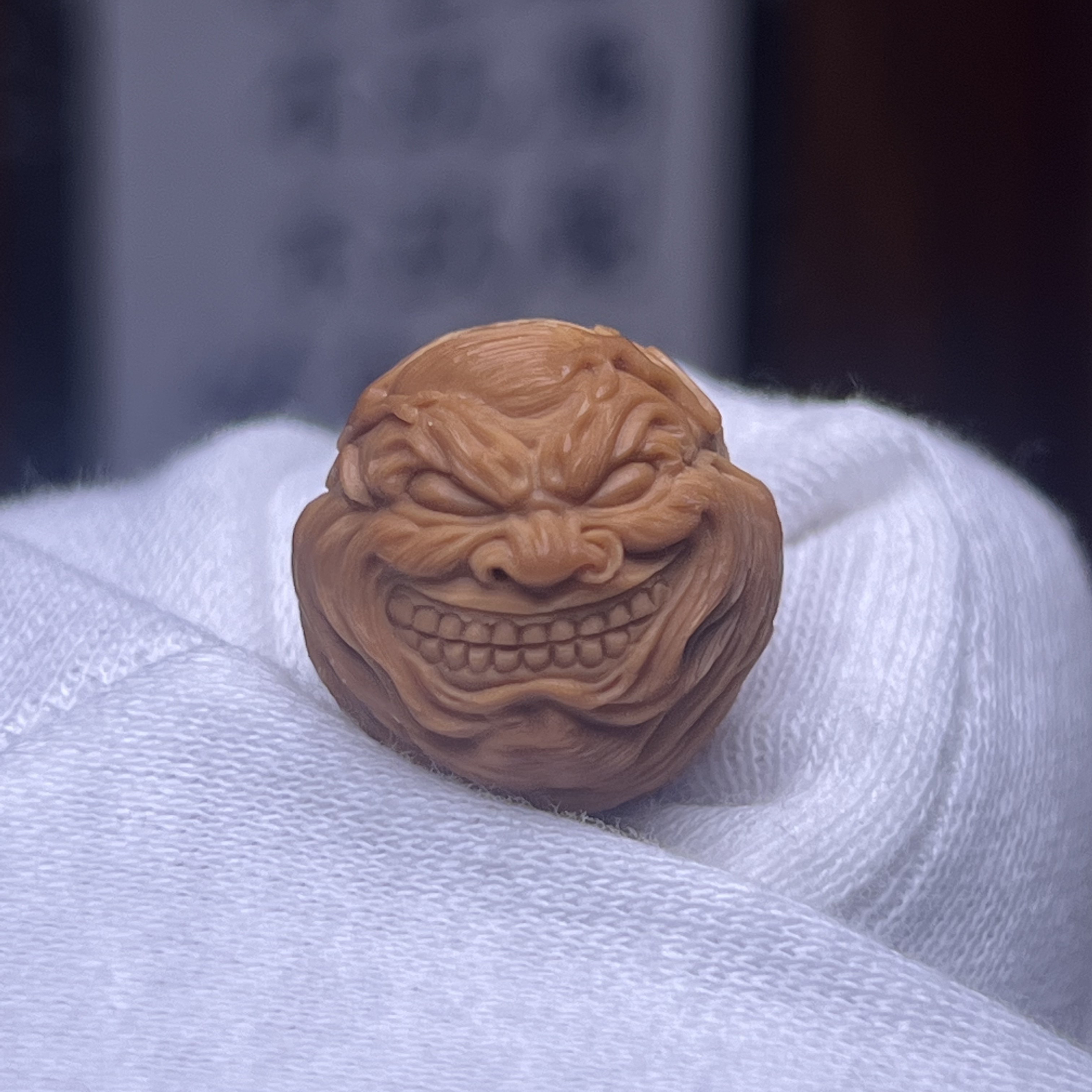 『精修魔王佛爷恶僧』猴头核桃雕刻单颗配饰挂件全品有正常封口线