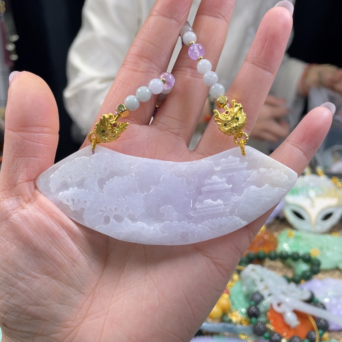 翡翠颈饰未镶嵌代编织