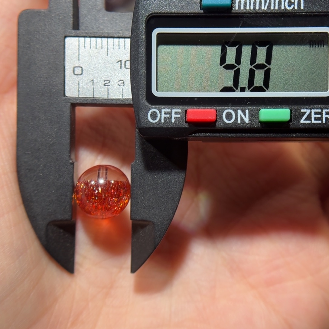 珠宝半成品水晶未镶嵌金草莓单珠9.8左右