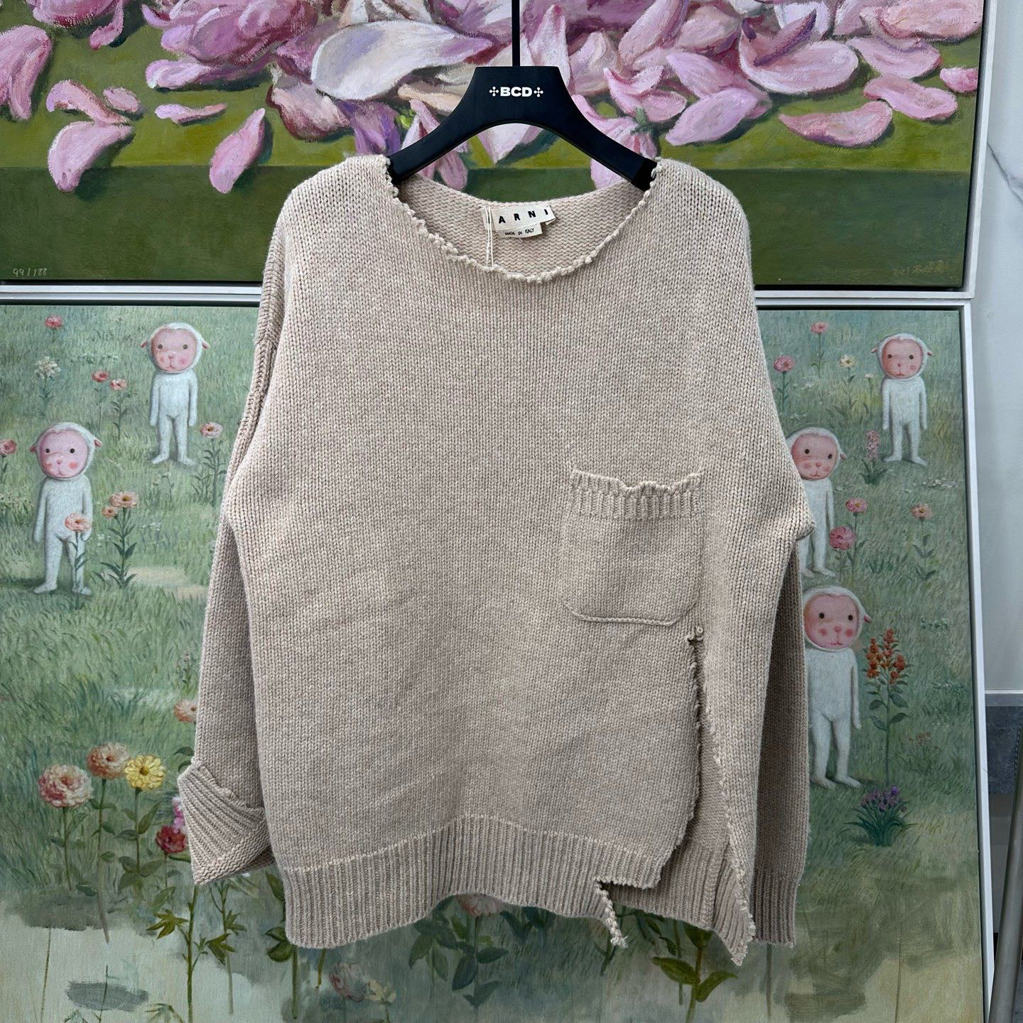 99新 maje 【BW】MARNI  针织毛衣52码