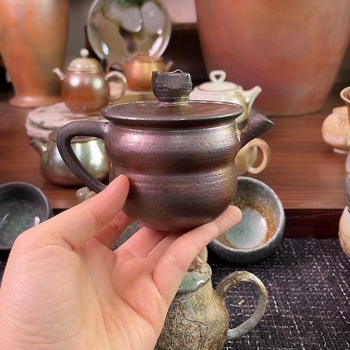 柴烧铁胎葫芦马克壶