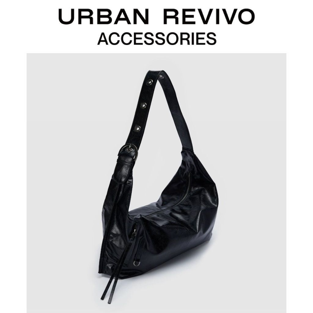 URBAN REVIVO2025秋季新款女潮流多口袋单肩斜挎包UAYB50108
