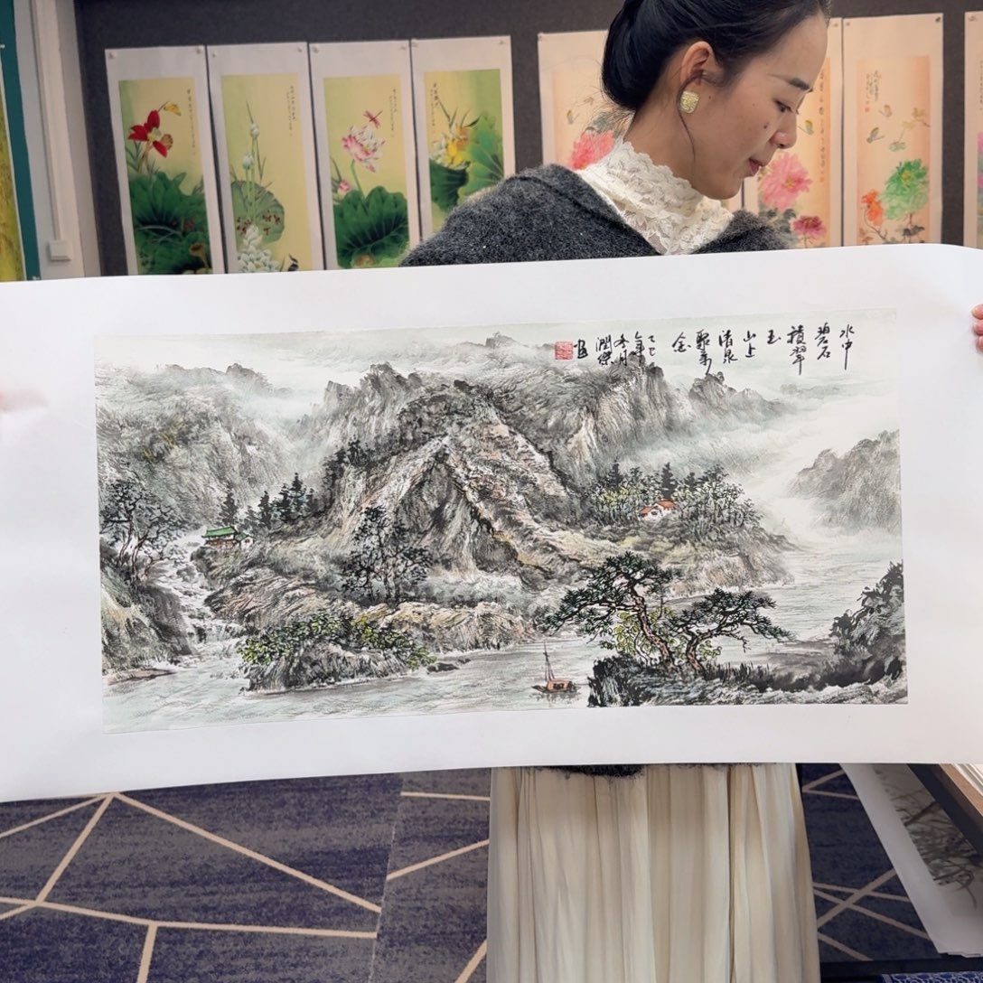 国画国画作品山水花鸟纯手绘