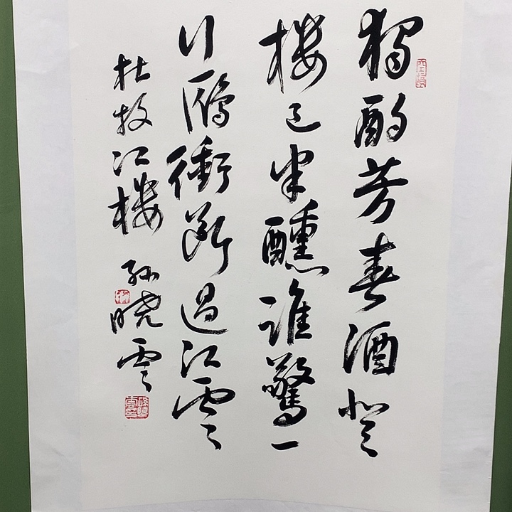 竖款精品书法作品宣