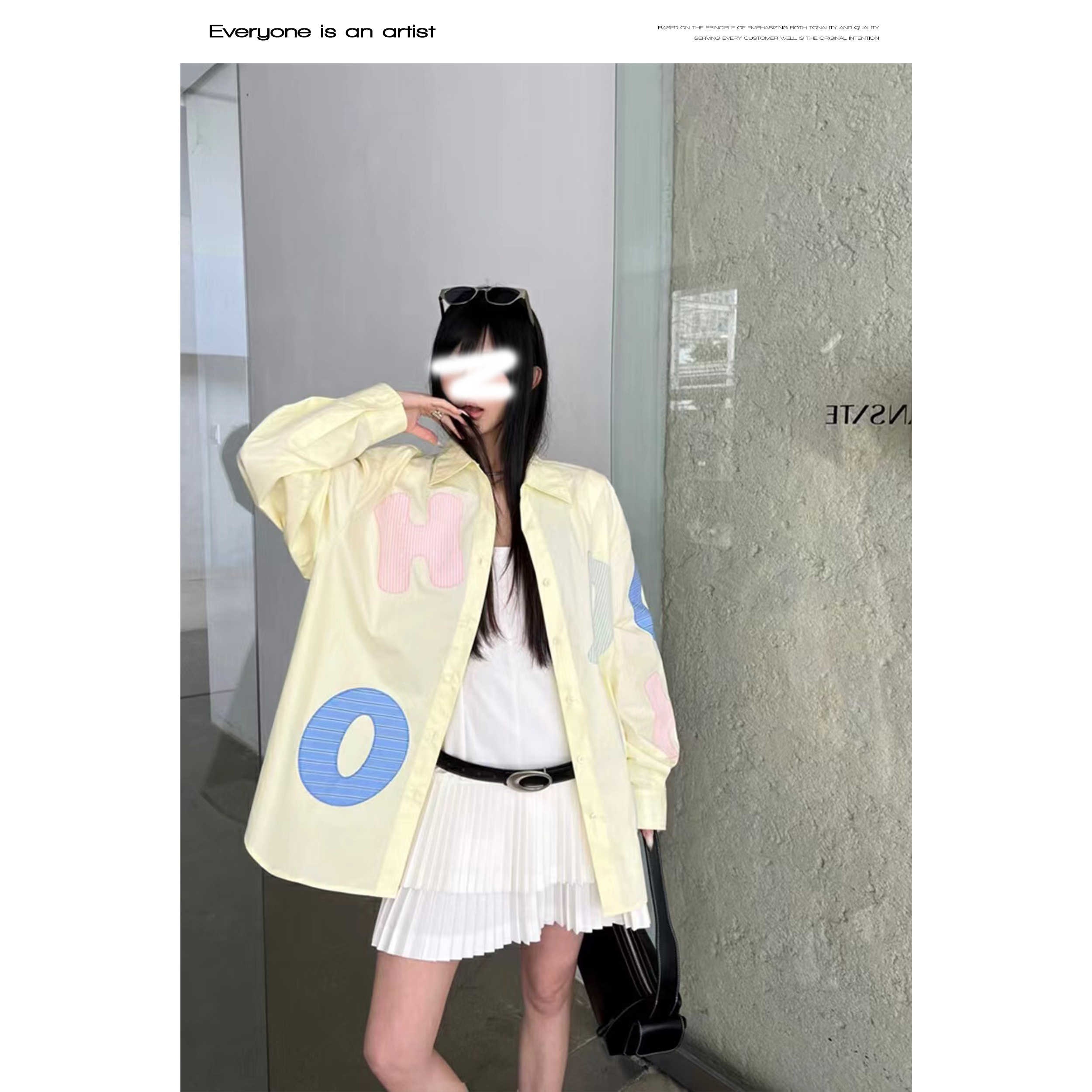 61935卡通印花衬衫百搭设计多巴胺