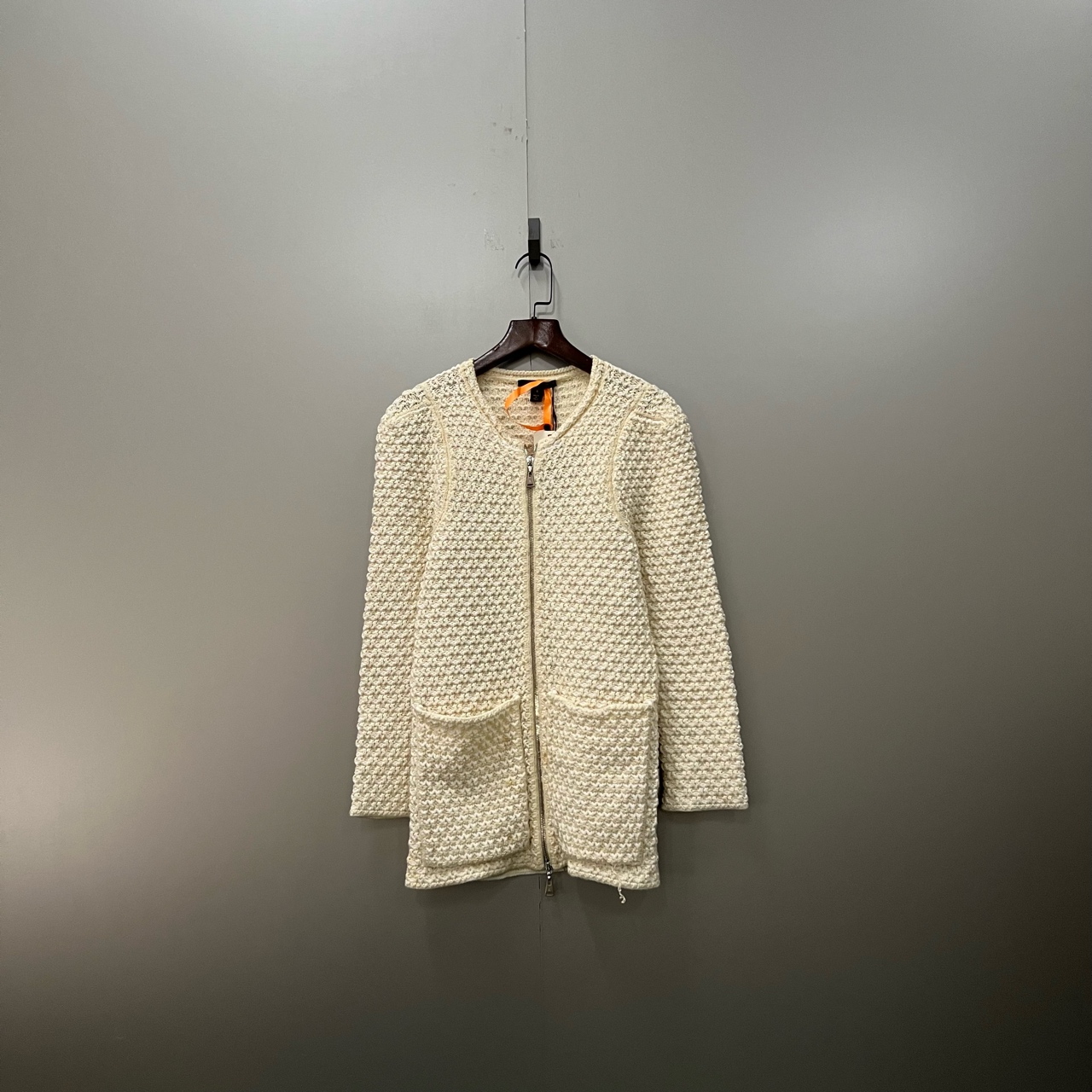 95新 LouisVuitton/路易威登 （ll）米色编织拉链外套 S码mg400552