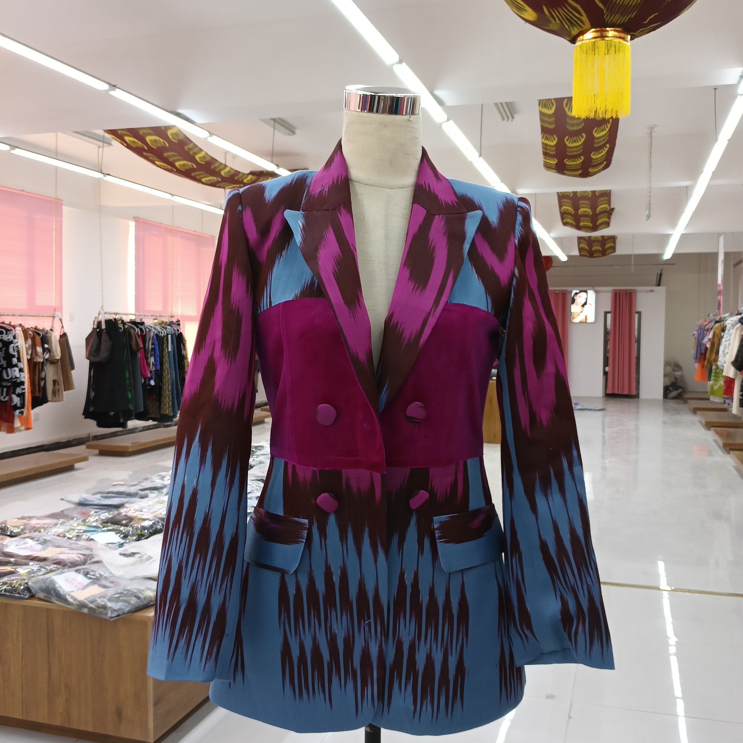 B020新款atlas紫色西装外套