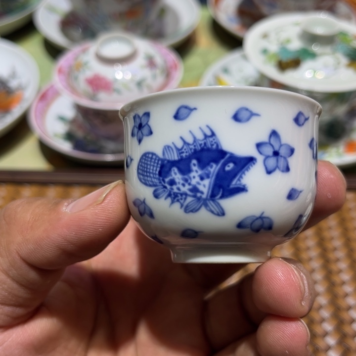 纯手绘精品盖碗杯