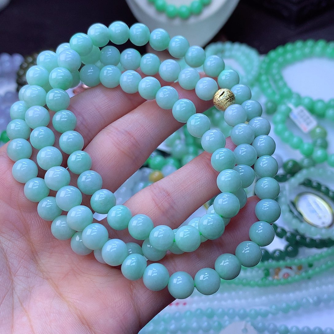 翡翠毛衣链未镶嵌