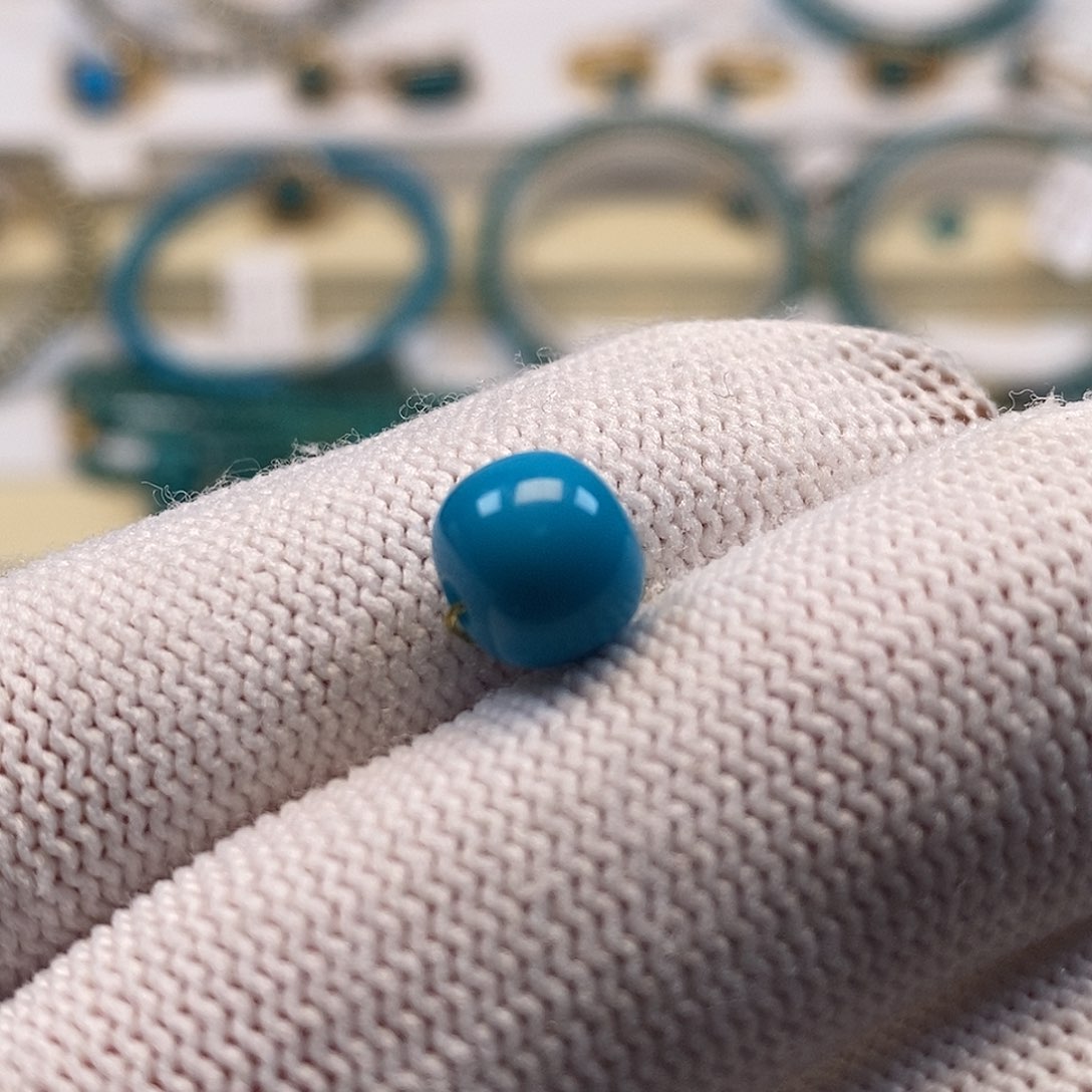 未镶嵌绿松石珠宝奇石老型8*7