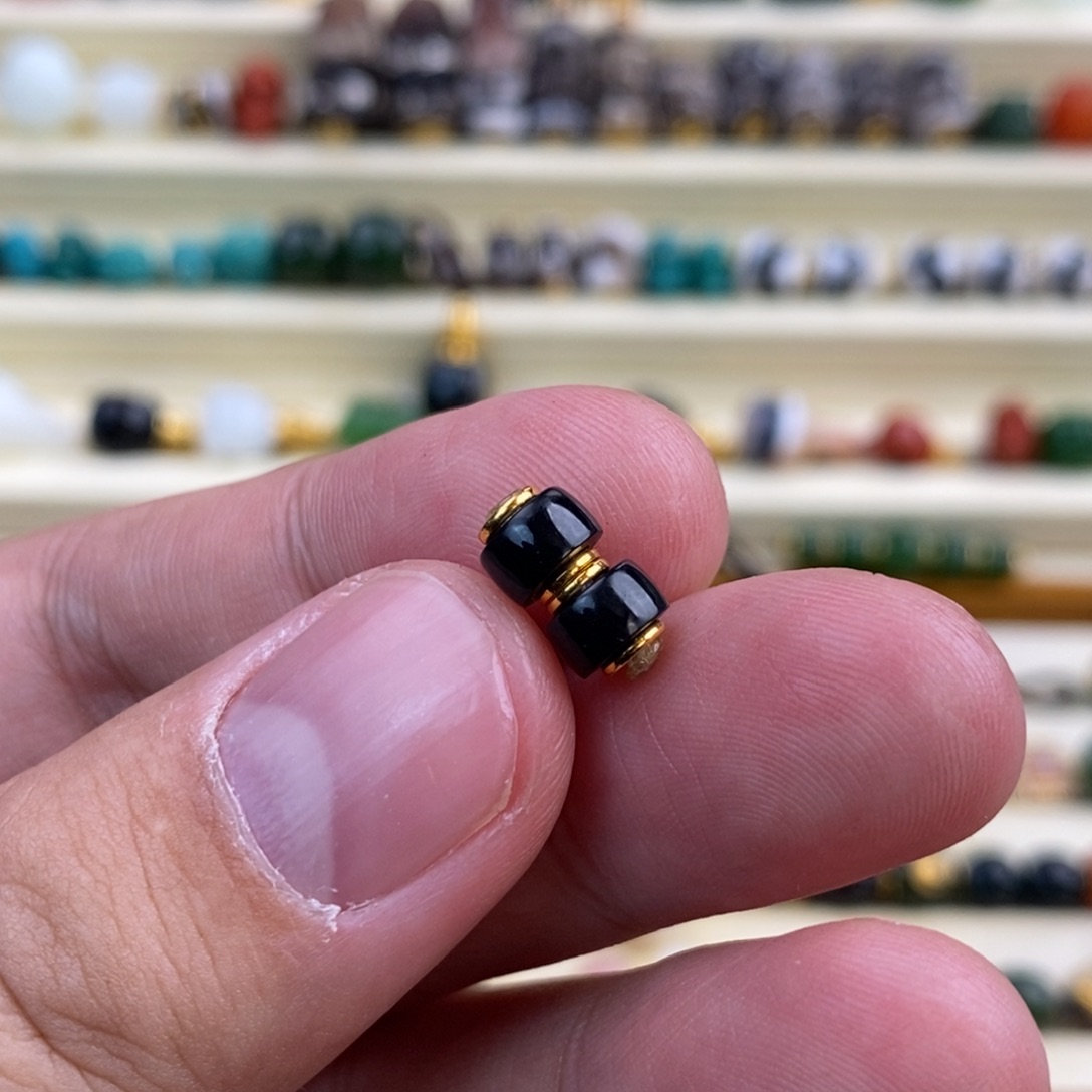 和田玉颈饰18K金镶嵌