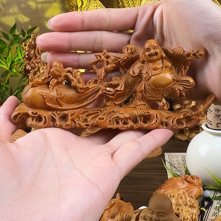 柏木（崖柏）布袋弥勒