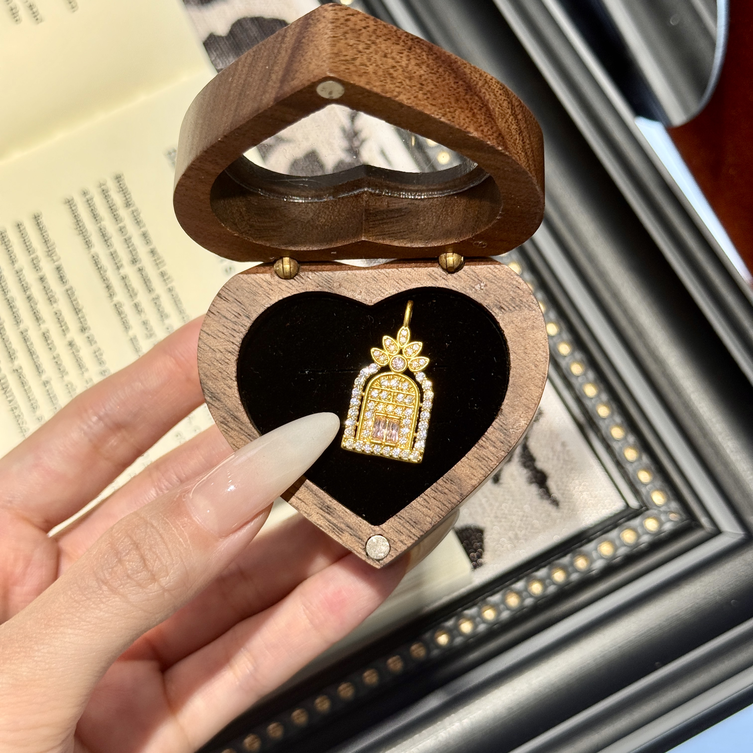 XQ『点钻幸福之门吊坠』黄金足金999 不含链 附加246