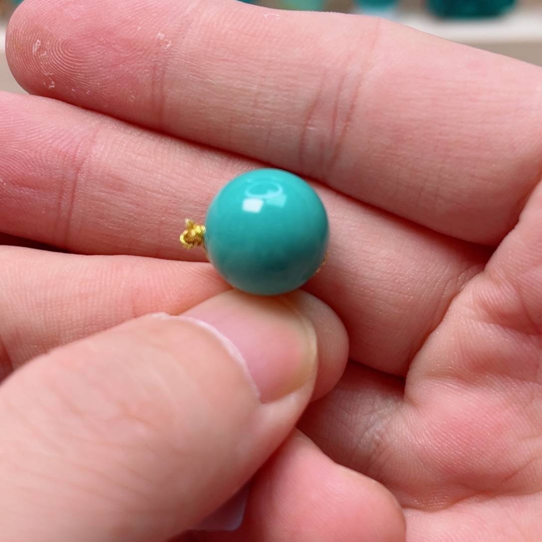 绿松石圆珠13.2未镶嵌