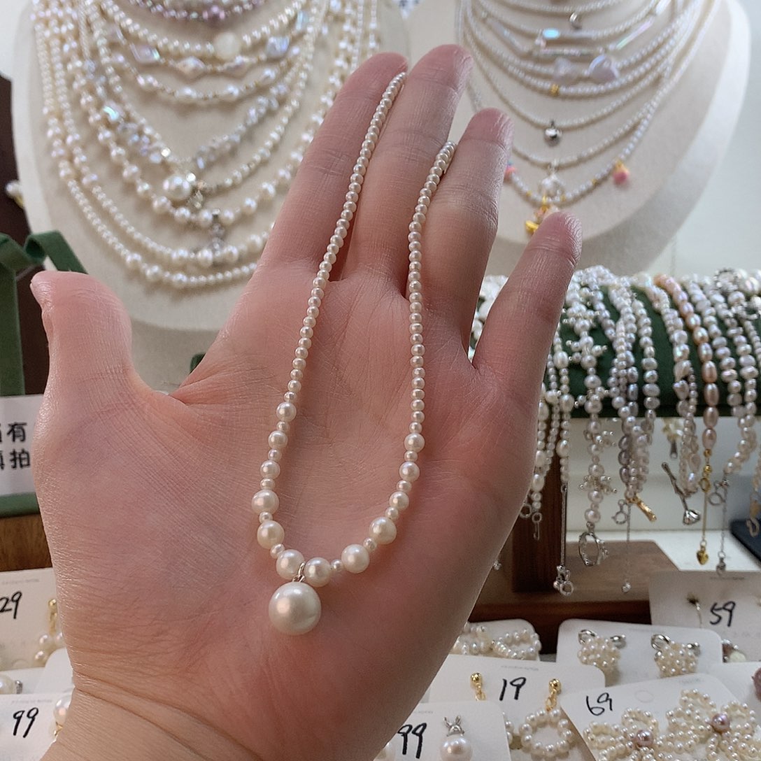 萌***宠银S925镶嵌颈饰淡水珍珠