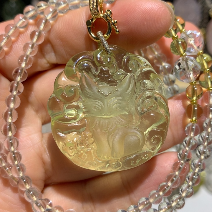 水晶颈饰未镶嵌天然