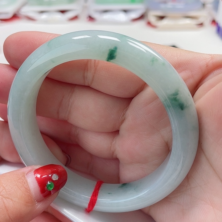 翡翠手镯未镶嵌缅甸翡翠手镯57圈