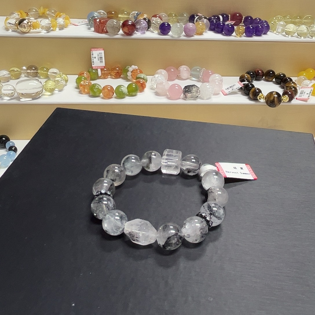 手链未镶嵌水晶黑闪灵设计款手串