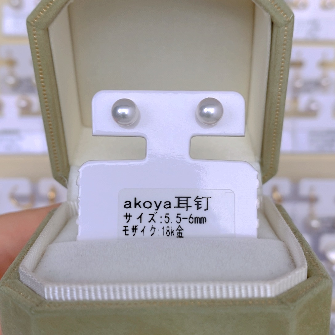 海水珍珠耳饰18K金镶嵌