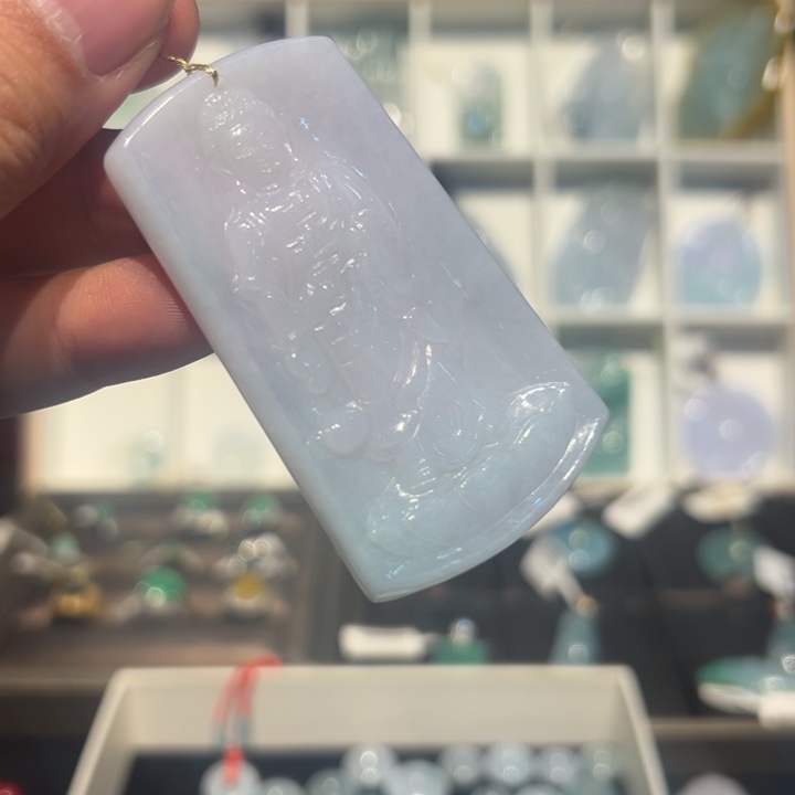 翡翠未镶嵌颈饰缅甸翡翠观音吊坠