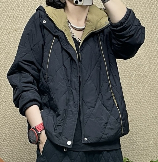 宽袖潮流休闲风棉衣短外套