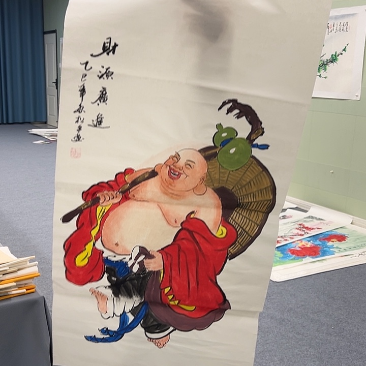 国画我们一起加油努力