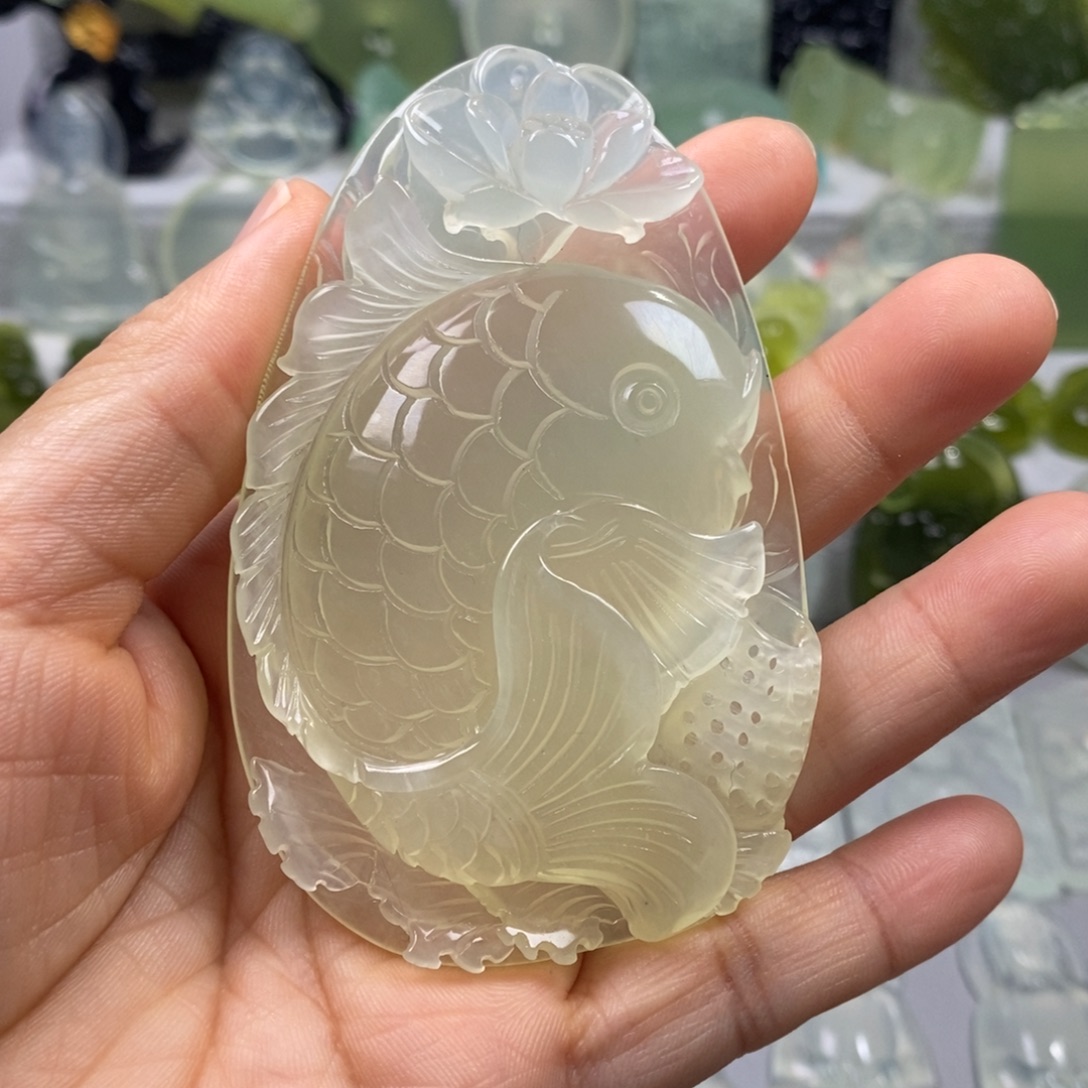 蛇纹石玉未镶嵌手把件