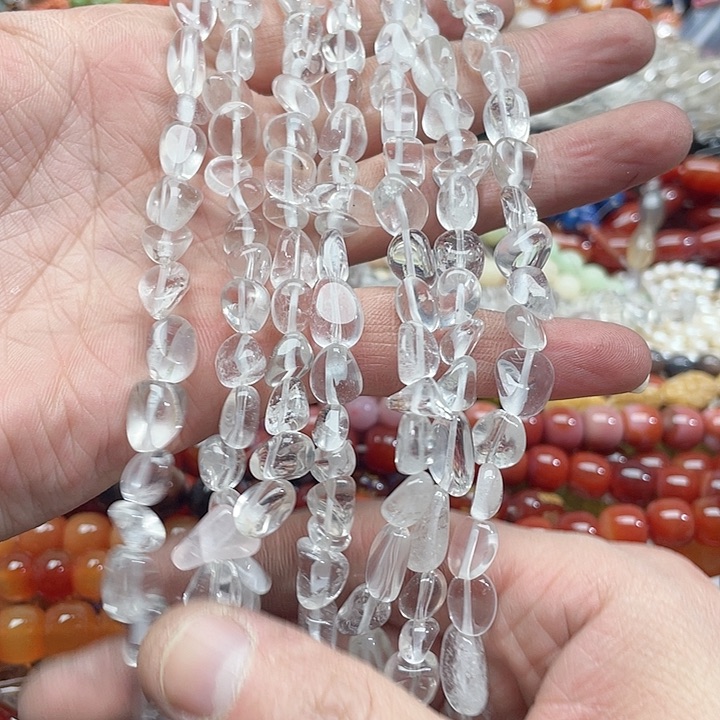 玛瑙/玉髓珠宝半成品未镶嵌一条8mm白水晶