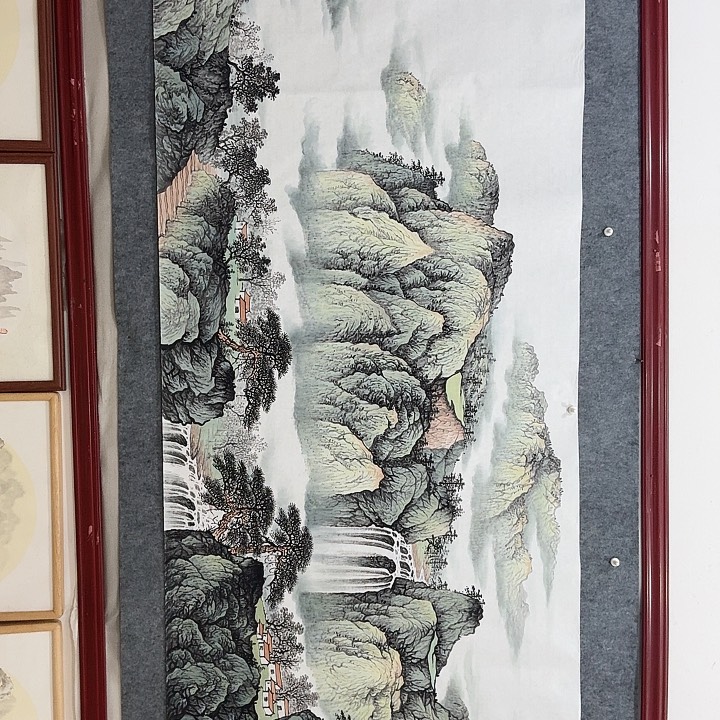 国画手绘国画江山如画