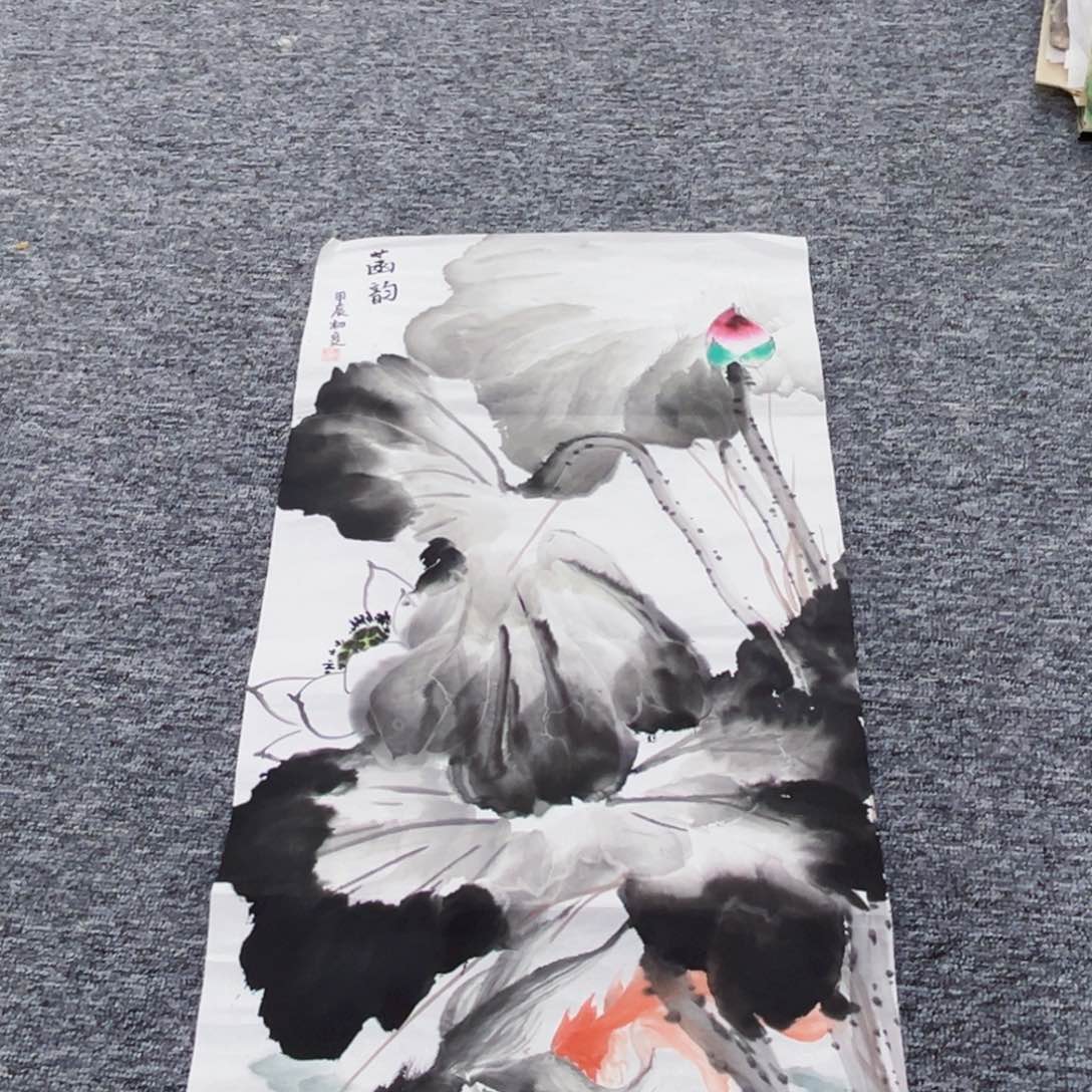 国画荷塘绘画作品