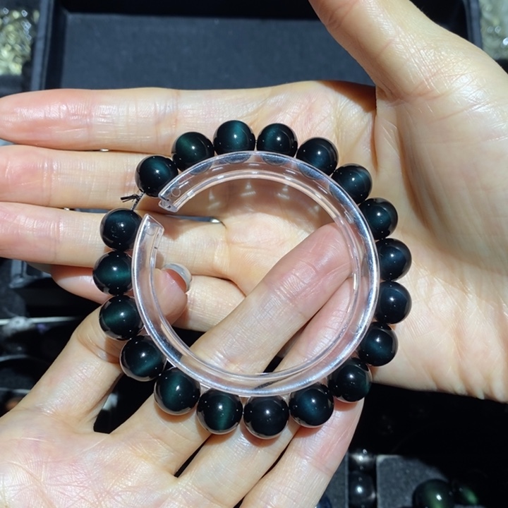 黑曜岩手链未镶嵌半**女