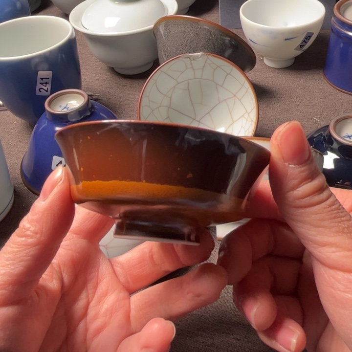 木首釉马蹄杯容量50毫升