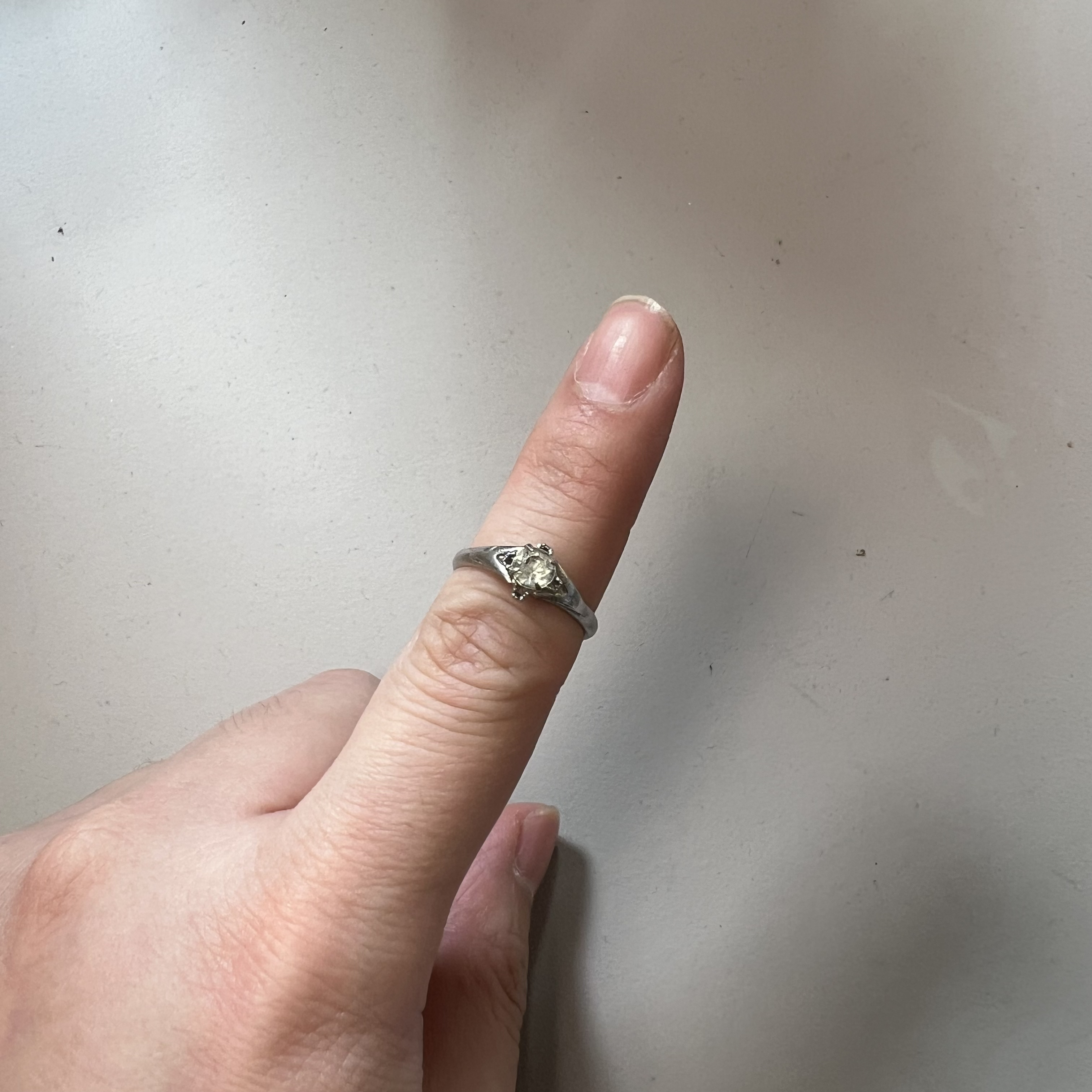 铁合金大理石戒指 镶嵌戒指