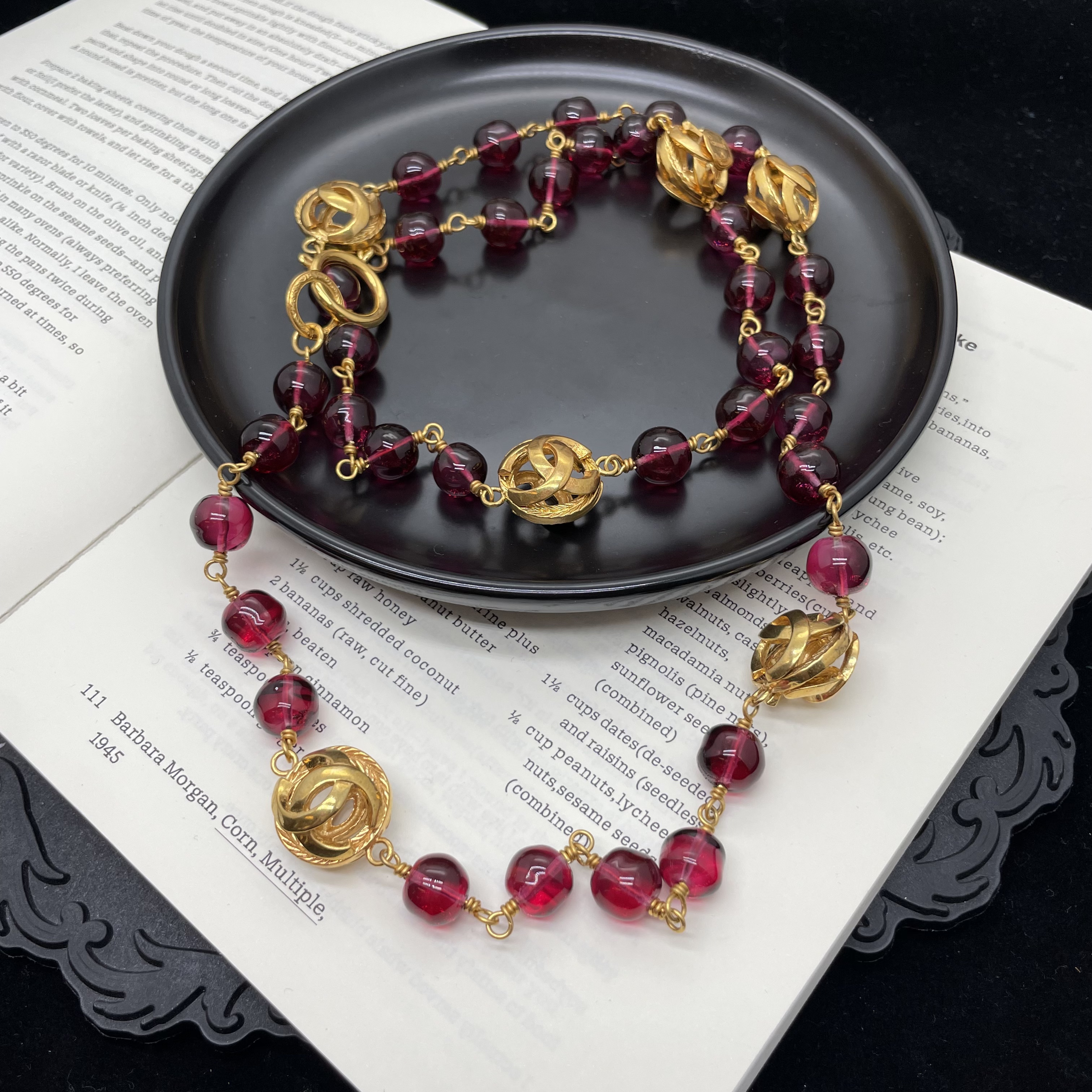 95新 Chanel/香奈儿 香奈儿鸟笼红琉璃项链/x07021