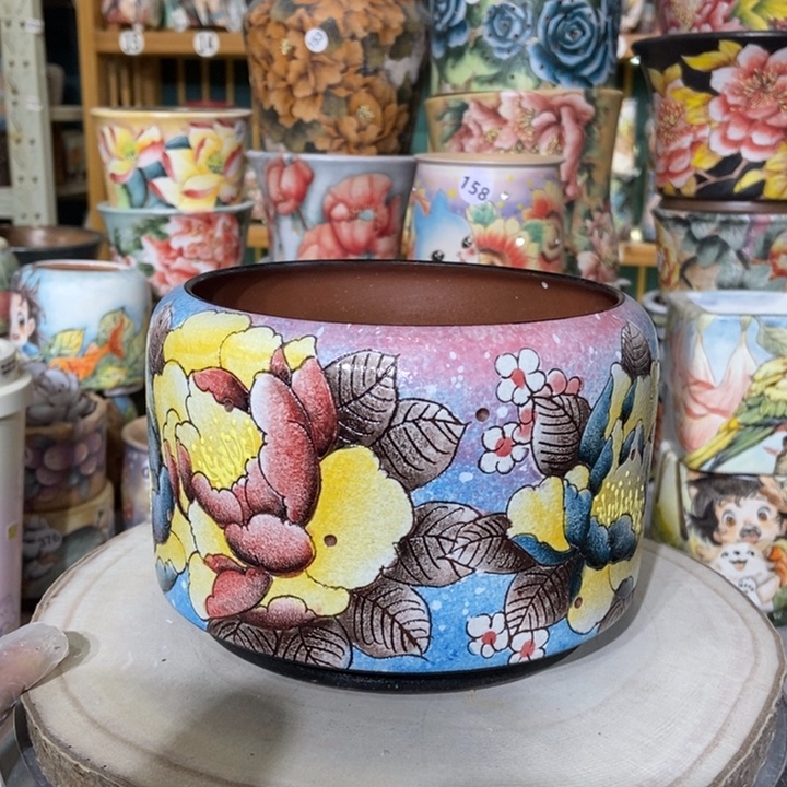 红陶景德镇艺术手绘作品