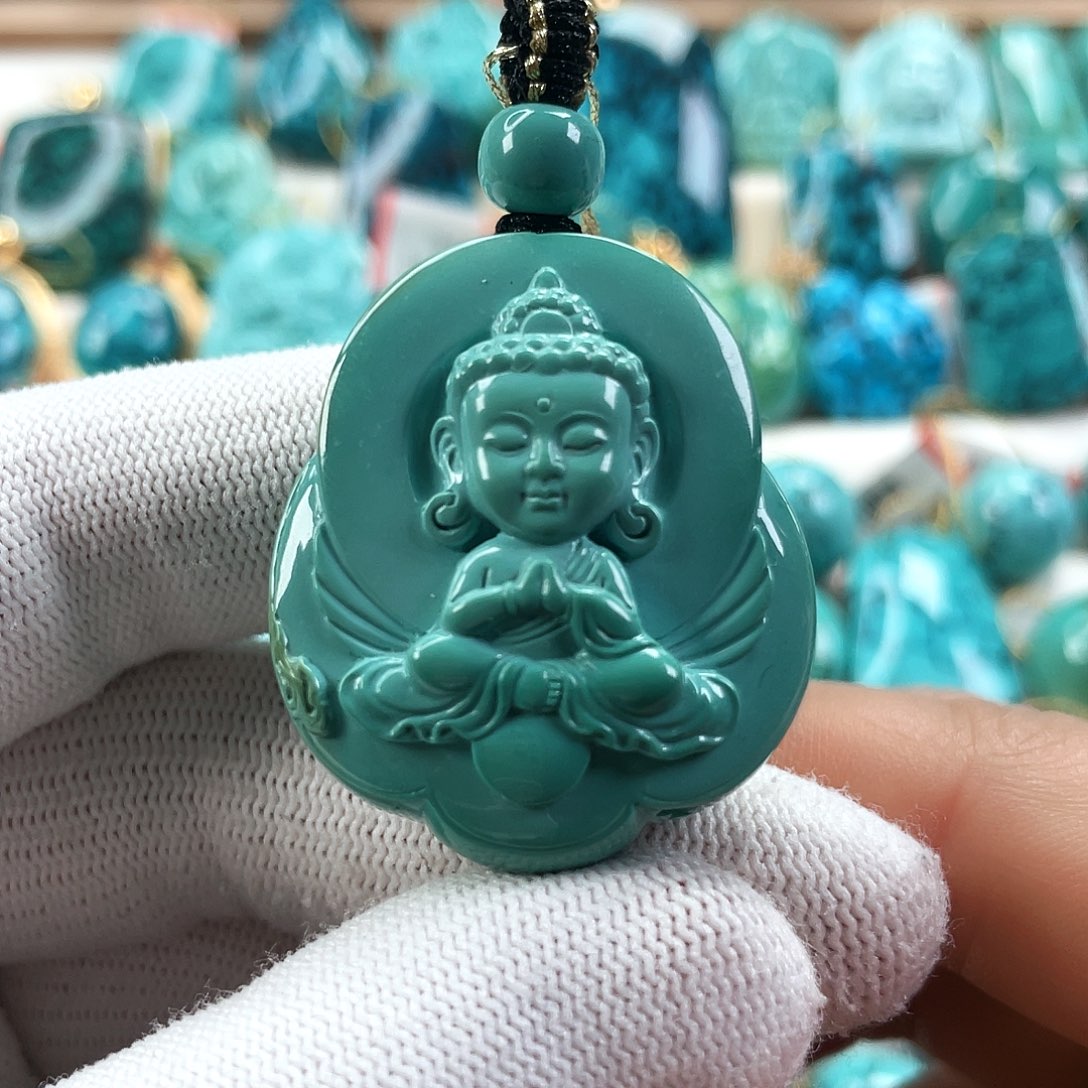 绿松石未镶嵌车挂