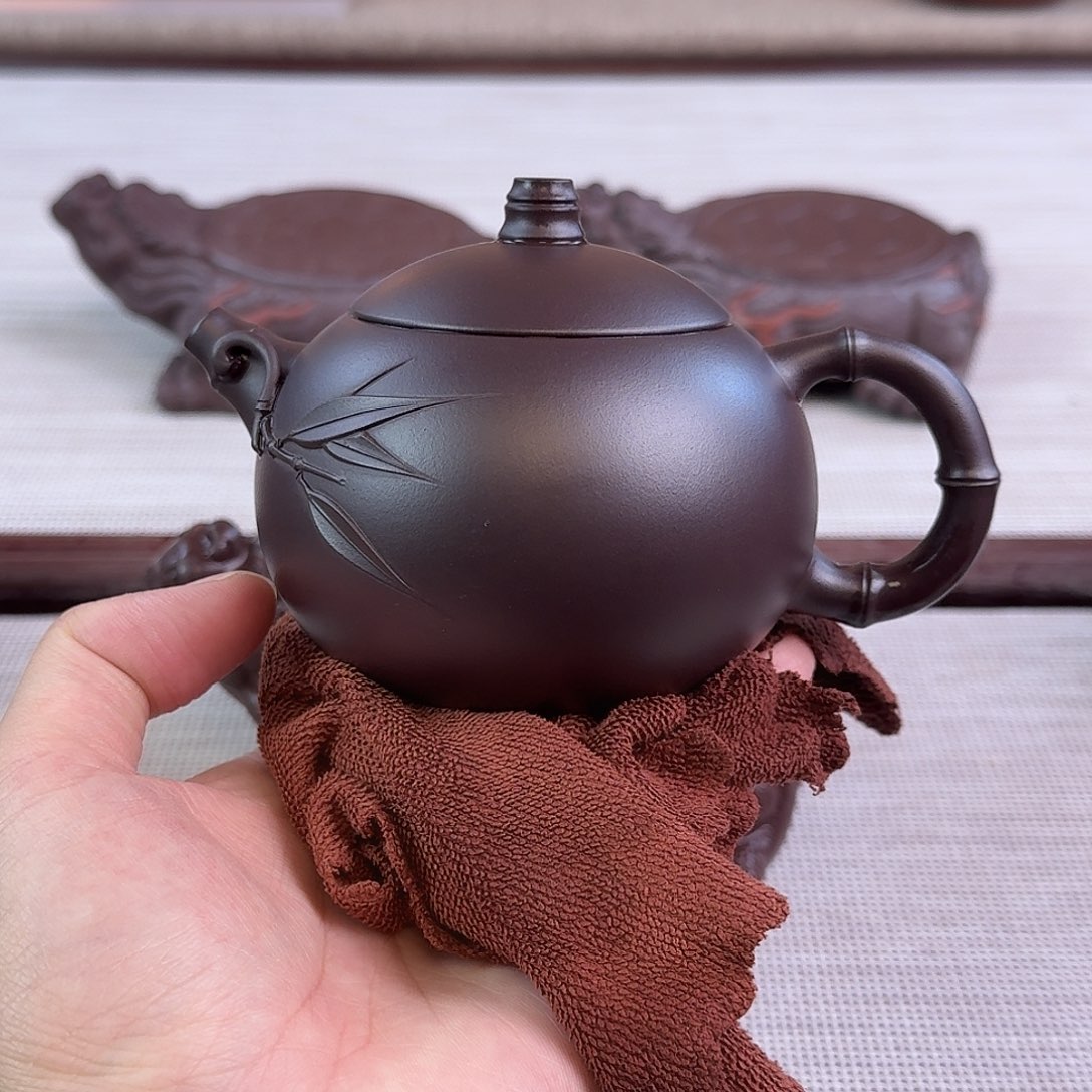 紫砂茶壶250cc老紫泥西施