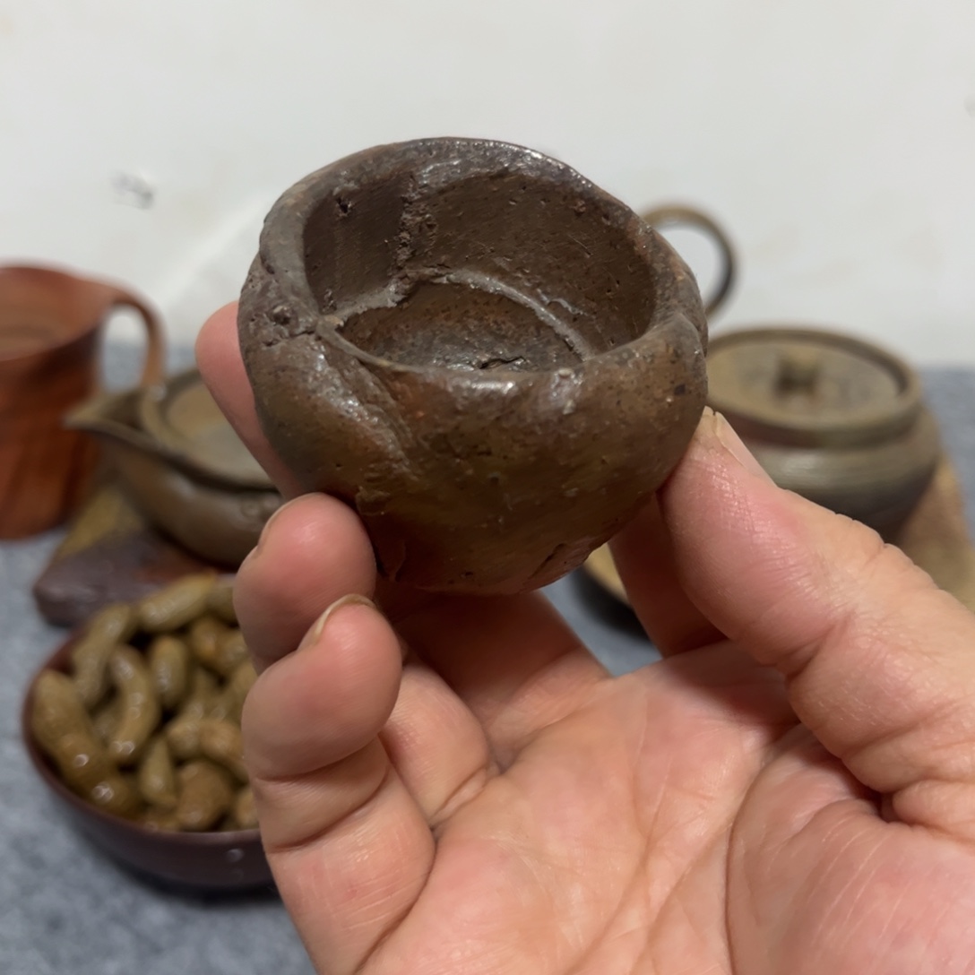 铃木胜詞备前茶杯茶盘茶勺
