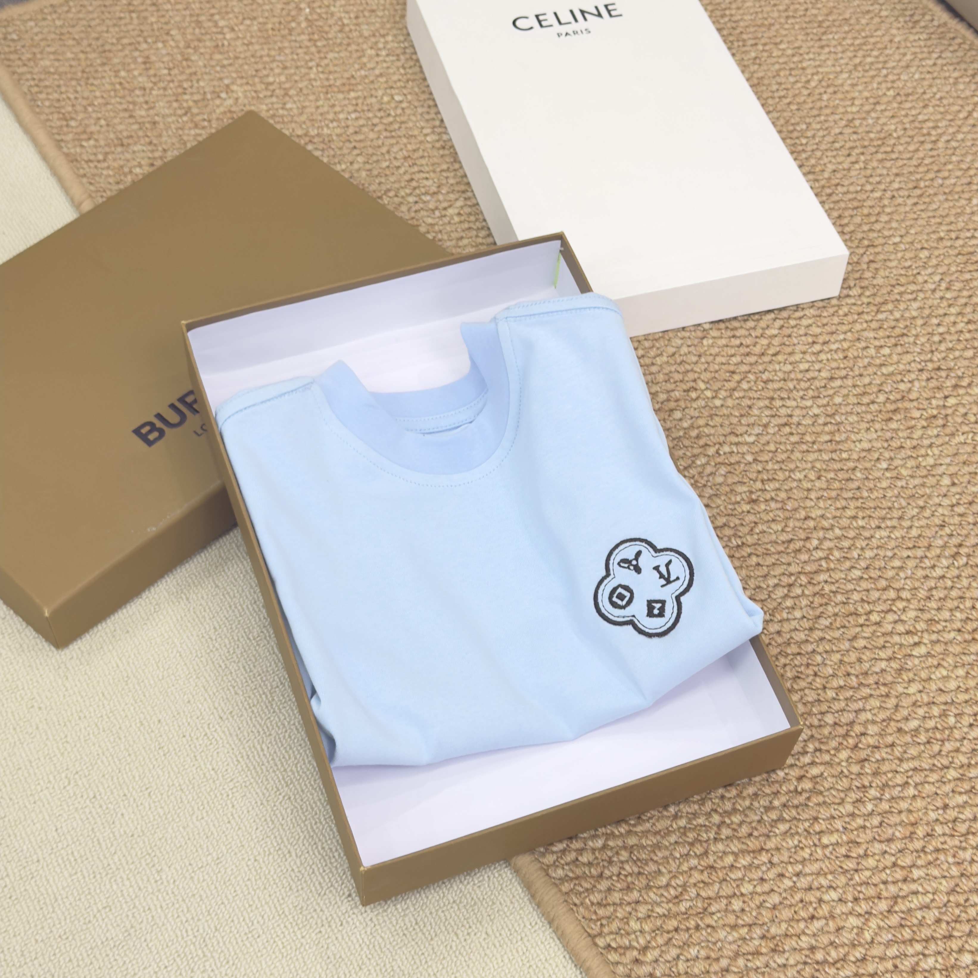 Da&Mai -短袖夏季圆领男女童装潮童穿搭百搭T恤红色浅蓝色L1短袖