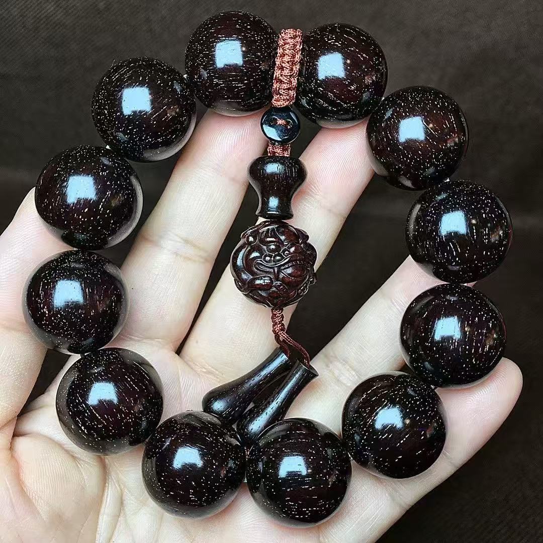 印度小叶紫檀手串  2.0*12颗 一物一拍