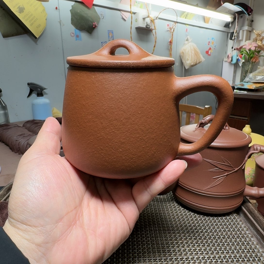 紫砂茶杯南*、宜兴紫砂盖杯家用