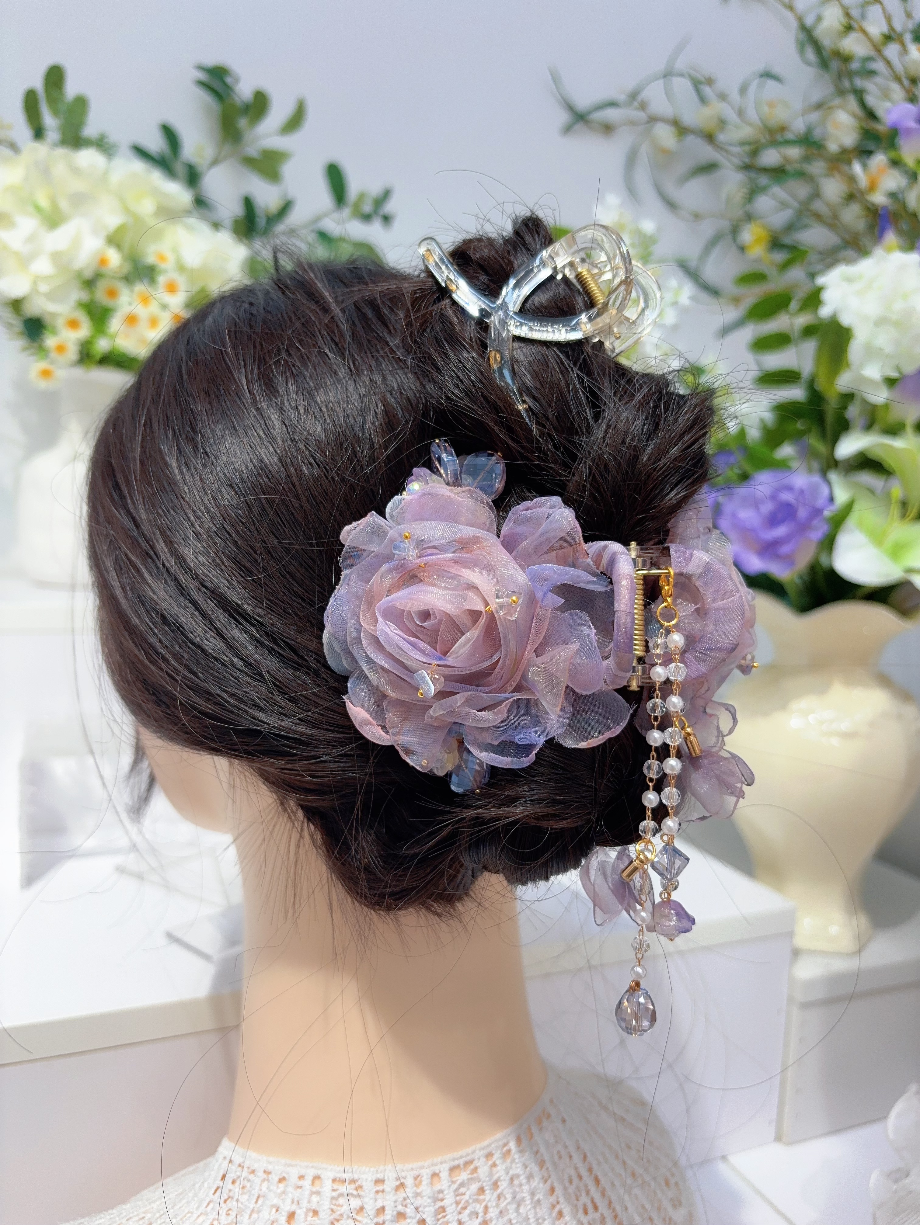 A099抓夹8公分【2025年新款限定】时尚纯手工重工高奢定制饰品